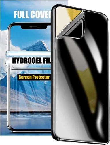 Vista 12 de LOOKSEVEN Paquete de 2 películas de hidrogel de privacidad para Samsung Galaxy Note 8, protector de pantalla de TPU suave transparente de alta