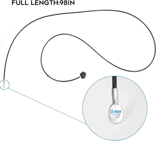 Vista 4 de Cable de repuesto Luwint Fitness, 0.236 in de grosor, para el gimnasio en casa