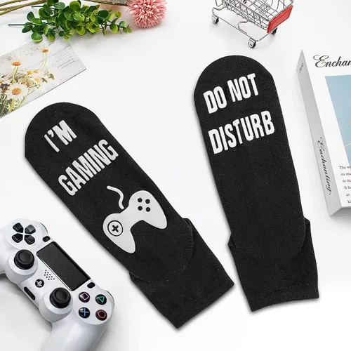 Vista 4 de Do Not Disturb Gaming Socks, Black Beanie Baseball Cap Hat Valentines Fathers Day Gamer Gifts Christmas for Men Teenage Boys