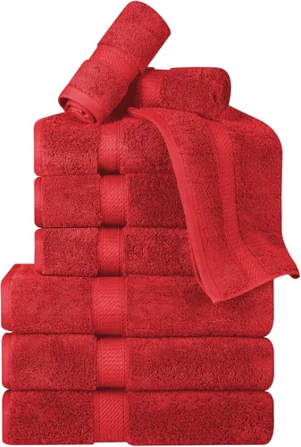 Vista 60 de BNM Toallas de Algodón Egipcio de Peso Pesado, Ideales para Baño, Ducha, Spa, Hotel, 800 GSM, Toallas Faciales/de Aseo, Toallas de Mano, Toallas
