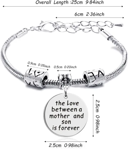 Vista 3 de lauhonmin - Pulsera de abalorios para madre e hija, para el día de la madre