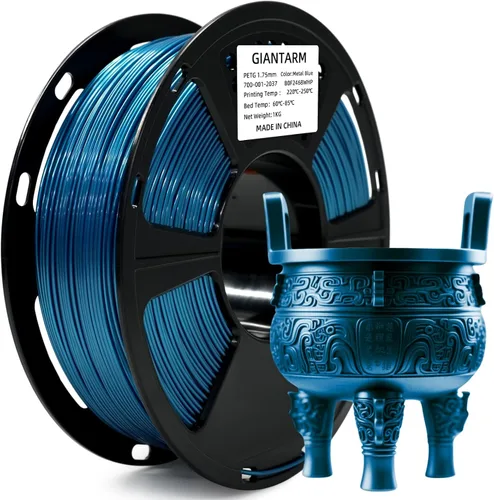Vista 27 de GIANTARM Filamento PETG, precisión dimensional de 1.75 mm +/-0.02mm, carrete de 1 kg (2.2 libras), embalaje al vacío, para impresoras 3D, verde