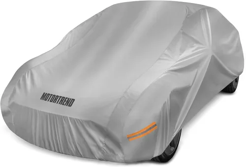 Vista 9 de Motor Trend Funda impermeable para automóvil con bandera de Estados Unidos, protección para todo tipo de clima, resistente a los rayos UV Bandera