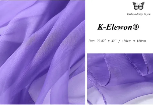 Vista 4 de K-Elewon Bufanda de seda de color sólido, bufandas de moda, mantones largos y ligeros para mujer