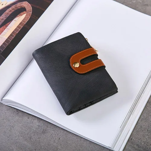 Vista 18 de AOXONEL Cartera pequeña de cuero plegable Rfid para mujer, con cremallera, bolsillo para tarjeta de identificación, delgada, compacta y delgada