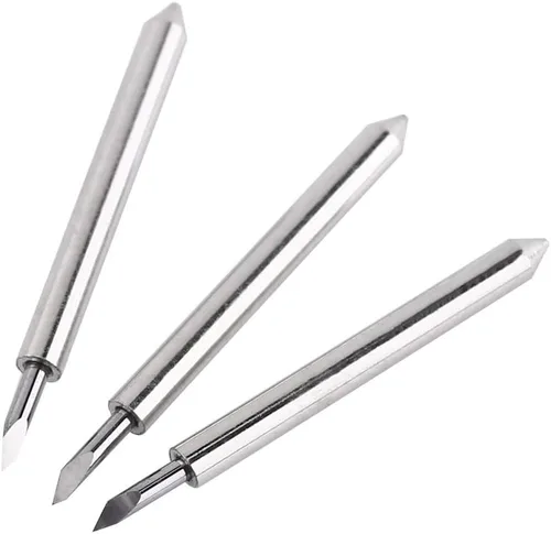 Vista 4 de Cuchillo de corte de acero de tungsteno con cuchillas de corte para cortar con base de soporte (60 °)