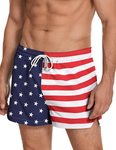 Vista 16 de COOFANDY Men's Swim Trunks Quick Dry Board Shorts Swimwear Bathing Suit Un negro