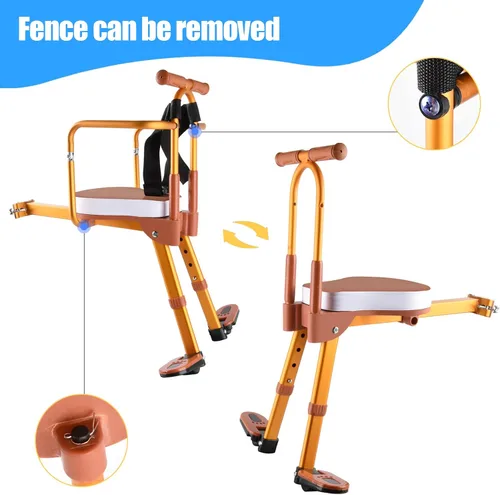 Vista 5 de Asiento de bicicleta para niños, nuevo asiento de bicicleta infantil de aleación de aluminio, asientos de bicicleta para niños plegables portátiles