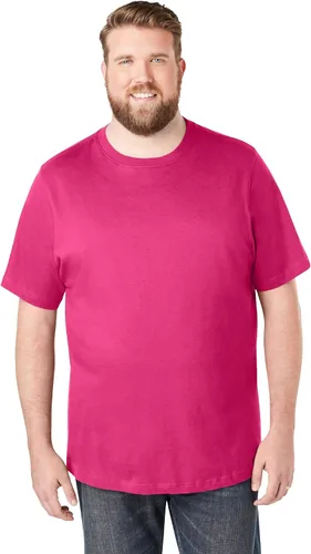 Vista 14 de KingSize Big & Tall - Camiseta ligera, sin encogimiento, con cuello redondo para hombre Gris Caliente Carbón