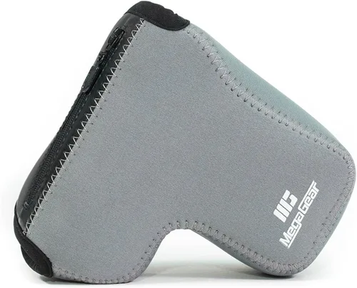 Vista 11 de MegaGear MG1499 Sony Alpha A6400, A6500 (0.709-5.315 in) Funda de neopreno ultra ligera para cámara - Negro, piel sintética