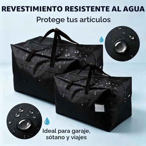 Vista 3 de 100L grande ornamento almacenamiento resistente al agua lleva bolsas de Negro