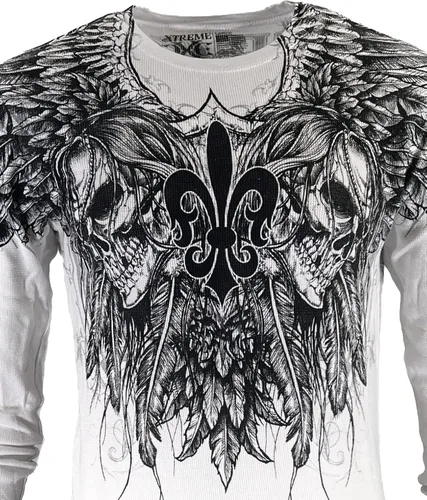 Vista 8 de Xtreme Couture by Affliction - Camisa térmica para hombre, color blanco, Blanco