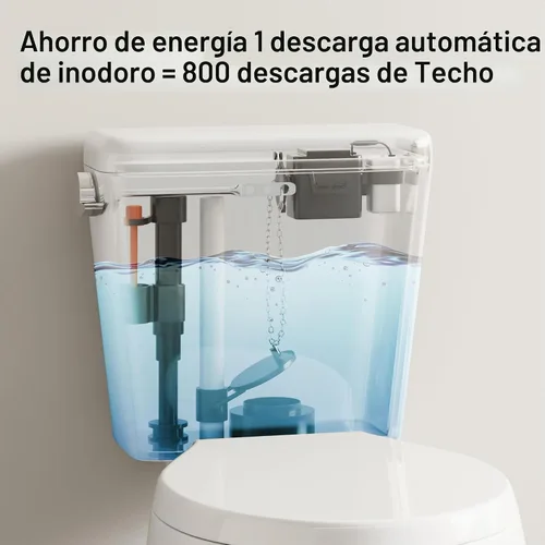Vista 4 de Techo Kit de descarga de inodoro sin contacto, sensor ajustable, 1256315 Adapt k1954, descargador automático de inodoro - fácil de instalar