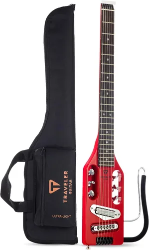 Vista 11 de Traveler Guitar Guitarra eléctrica ultraligera de arce Eléctrica portátil con reposarazo extraíble Guitarra sin cabeza a escala completa de 24