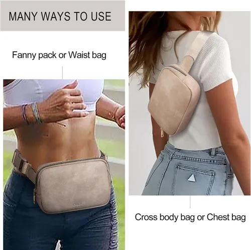 Vista 2 de CLUCI Bolso cruzado para mujer, a la moda, multiposición, para mujer, con cuerpo cruzado, de piel sintética, bolso pequeño con cinturón cruzado