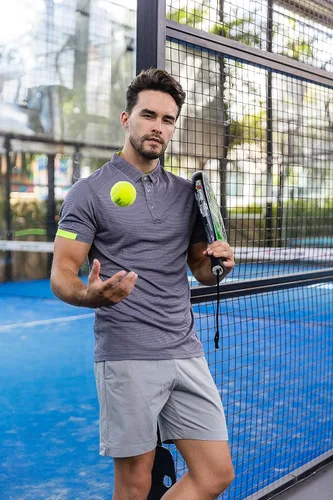 Vista 3 de HUAKANG Paquete de 3 camisas polo para hombre, de manga corta, deportivas, golf, tenis, secado rápido, para entrenamiento atlético