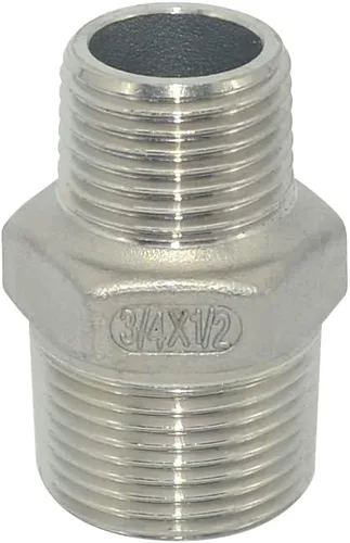Vista 30 de 1/4" macho NPT a 1/8" hembra NPT hembra reductor/reductor buje de tubería, adaptador, buje hexagonal SS 304 de acero inoxidable
