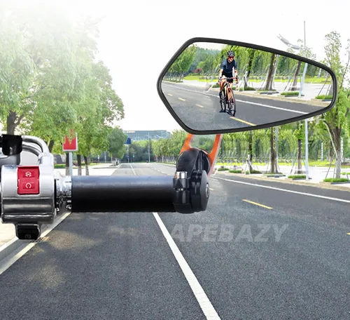Vista 2 de Espejos traseros de extremo de barra de 7/8 de pulgada de 0.866 in, accesorios de motocicleta, scooters, retrovisor, retrovisor, espejos