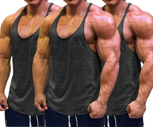 Vista 18 de Muscle Cmdr Camisetas sin mangas para hombre, para fisicoculturismo, gimnasio, entrenamiento, running, T-Shirts atléticas de secado rápido