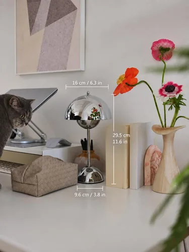 Vista 6 de Lámpara de mesa con forma de hongo, recargable e inalámbrica