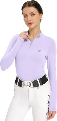 Vista 6 de Harrison Howard Camiseta de equitación para mujer, camiseta de equitación Negro