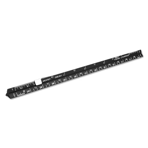 Vista 15 de Alumicolor Regla Métrica de Bolsillo para Arquitecto de Aluminio, 15CM, Negro