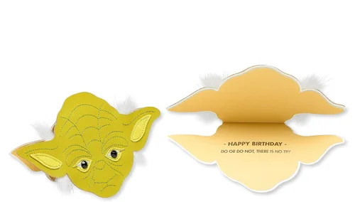 Vista 4 de Papyrus Surtido de tarjetas de cumpleaños de Star Wars, BB-8 y Yoda (3 unidades)
