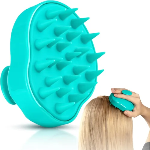 Vista 7 de RELAXXO Masajeador de cuero cabelludo para el crecimiento del cabello – Exfoliante y fregador de cabello para cuero cabelludo, cerdas suaves