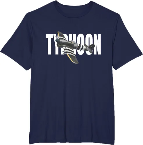 Vista 43 de RAF Hawker Typhoon WW2 Fighter Aircraft T-Shirt