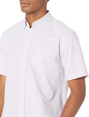 Vista 4 de Camisa Tienda Essentials oxford, ajuste regular, de manga corta, con bolsillo, para hombre