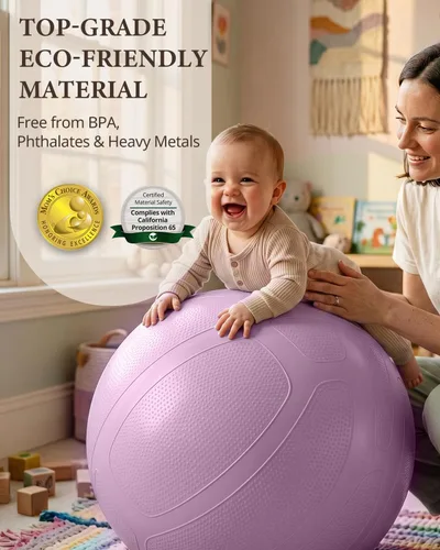 Vista 4 de Trideer - Pelota de embarazo y parto de 1.7 mm extragruesa para yoga, maternidad, parto, ejercicio, fisioterapia, recuperación - Incluye guía