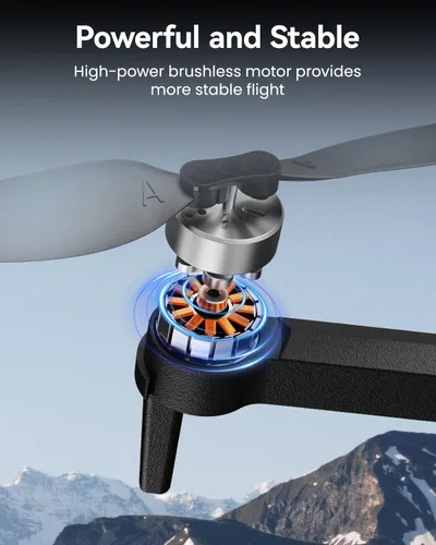 Vista 6 de SIMREX Dron GPS con cámara 4K para adultos, drones de motor sin escobillas para principiantes, WiFi FPV 5G plegable, retorno automático, flujo