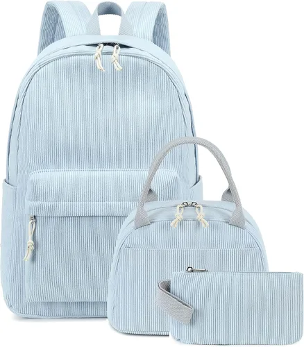 Vista 25 de Bluboon - Mochila escolar para niñas y mujeres para uso diario y de estilo informal, para portátil de 15 pulgadas, con bolsa para almuerzo y bolsa