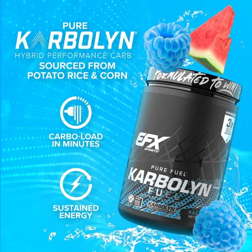 Vista 4 de EFX Sports Karbolyn Fuel Polvo de carbohidratos de absorción rápida Carga de carbohidratos, energía sostenida, recuperación rápida Sin