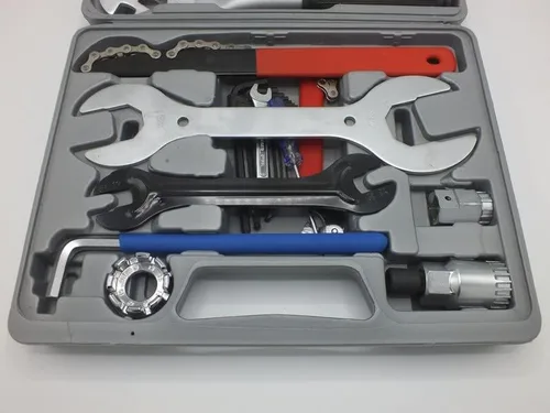 Vista 3 de Gravity Universal Home Mechanic's Bike Bicycle Repair Kit de herramientas de mantenimiento con estuche
