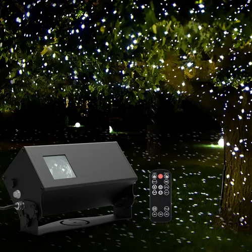Vista 10 de Proyector de luz láser de estrellas al aire libre, AIRIVO RGB 3 colores 11 efectos de iluminación luces de luciérnaga proyección de luz, luces láser