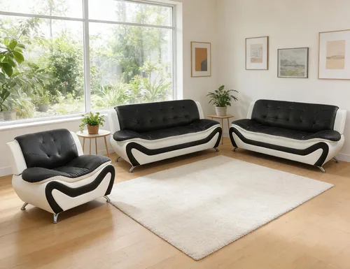 Vista 40 de Sofás de cuero para sala de estar, juego de sofá seccional, juego de 2 piezas de muebles para sala de estar, juego de sofá y sofá biplaza