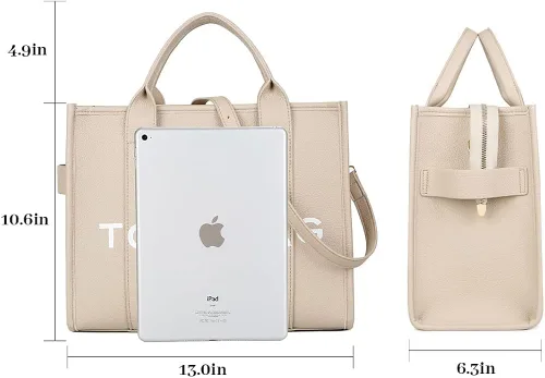 Vista 4 de JBB Women Tote Bags PU Leather Cute Crossbody Travel School Office Beach Shoulder Handbags Hobo Satchel with Zipper