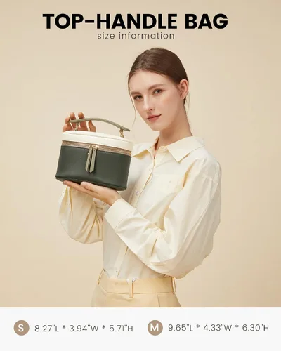 Vista 6 de LOVEVOOK - Bolso bandolera para mujer, con asa superior y pequeño bolso de hombro de cuero PU, bolso de mano con solapa para damas