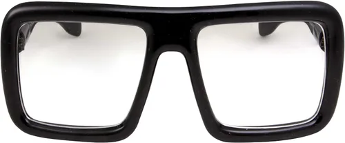Vista 4 de grinderPUNCH Lentes de lente transparente con marco cuadrado grueso, súper de gran tamaño, moda y disfraz
