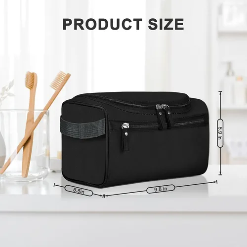 Vista 2 de Neceser colgante para mujeres y hombres, maquillaje de viaje, gran capacidad, kit de Dopp portátil, bolsa organizadora de almacenamiento con gancho