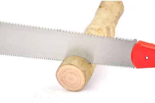 Vista 8 de Sierra de mano de doble filo, 12.5 pulgadas, sierra de tracción japonesa Ryoba flexible para corte fino y grueso para carpintería de corte fino