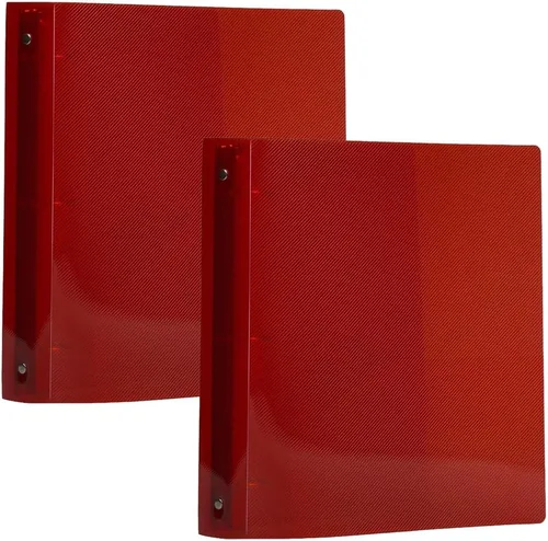 Vista 8 de JAM PAPER Carpeta de plástico de 1 pulgada, carpeta blanca de 3 anillas, se vende individualmente Blanco