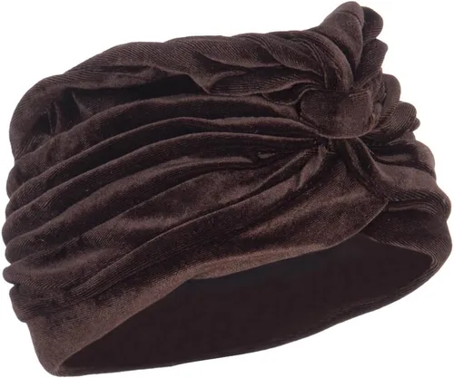 Vista 4 de Sombrero turbante de terciopelo para mujer