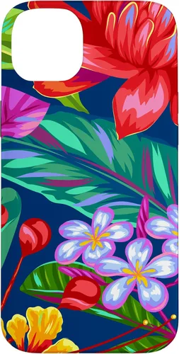 Vista 15 de Hawaiian Tropical Phone Case Yellow Red Hibiscus Plumeria Case for iPhone 17