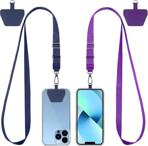 Vista 16 de CACOE Cordón para Teléfono 2 Piezas Correa Ajustable para el Cuello, 4 Piezas Parches, Cordones para Teléfono de Poliéster Multifuncionales