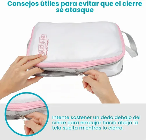 Vista 7 de Cambond Cubos de equipaje de compresión para mujeres de viaje, organizadores de equipaje ligeros, bolsas de equipaje para llevar en maletas 01