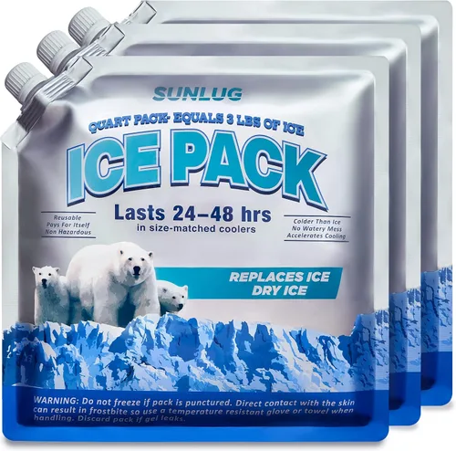 Vista 11 de Paquetes de hielo para enfriadores, paquetes de hielo reutilizables para enfriadores, paquetes de congelador de larga duración para bolsa