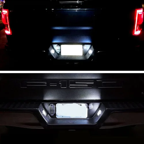 Vista 3 de 2 luces LED para matrícula, luces traseras compatibles con Ford F150 2015, 2016, 2017, 2018, 2019, 2020, 2021, Ford Raptor 2017 en adelante, 6000 K