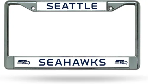 Vista 22 de Rico Industries NFL Football Premium 12" x 6" Chrome Frame with Plastic Inserts - Car/Truck/SUV Automobile Accessory